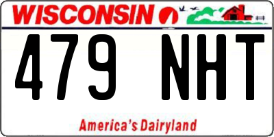 WI license plate 479NHT