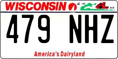 WI license plate 479NHZ
