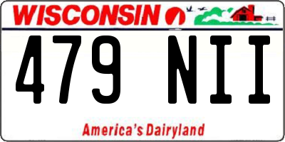 WI license plate 479NII