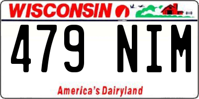 WI license plate 479NIM
