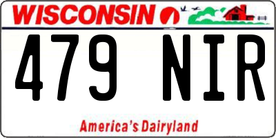 WI license plate 479NIR
