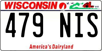 WI license plate 479NIS