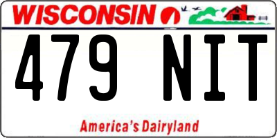 WI license plate 479NIT