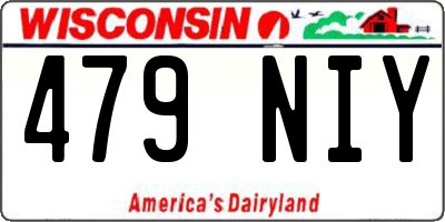 WI license plate 479NIY