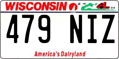 WI license plate 479NIZ