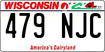 WI license plate 479NJC