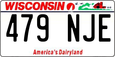 WI license plate 479NJE