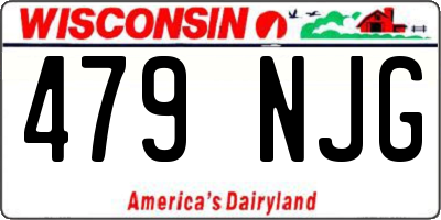 WI license plate 479NJG