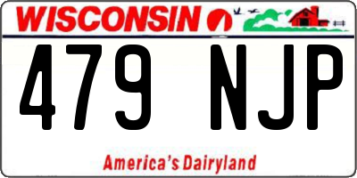 WI license plate 479NJP