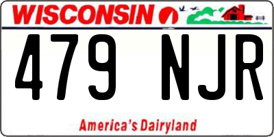 WI license plate 479NJR