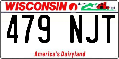 WI license plate 479NJT