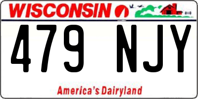 WI license plate 479NJY