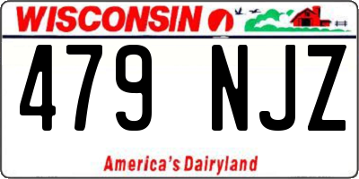 WI license plate 479NJZ