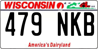 WI license plate 479NKB