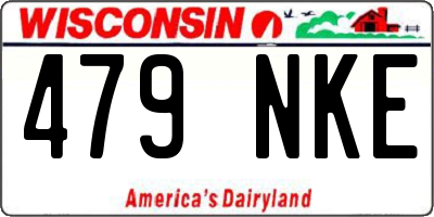 WI license plate 479NKE