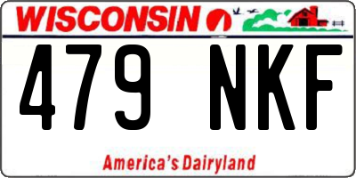 WI license plate 479NKF