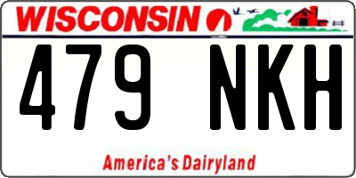 WI license plate 479NKH