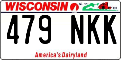 WI license plate 479NKK