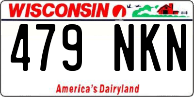 WI license plate 479NKN