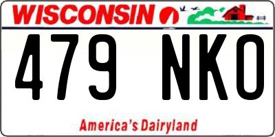 WI license plate 479NKO