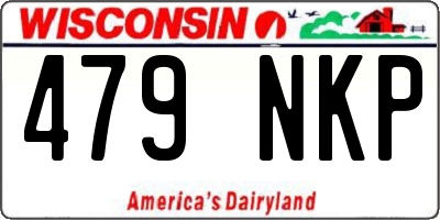 WI license plate 479NKP