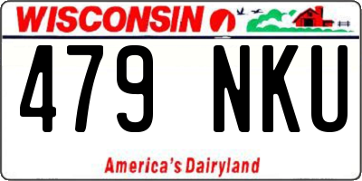 WI license plate 479NKU