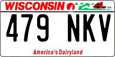 WI license plate 479NKV