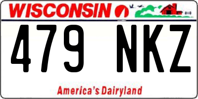 WI license plate 479NKZ