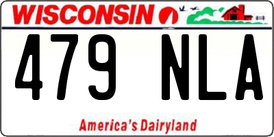 WI license plate 479NLA