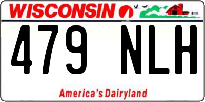 WI license plate 479NLH