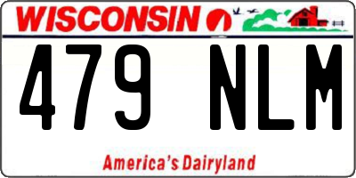 WI license plate 479NLM