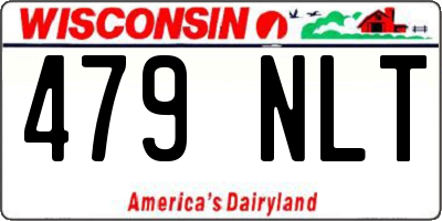 WI license plate 479NLT