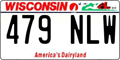 WI license plate 479NLW