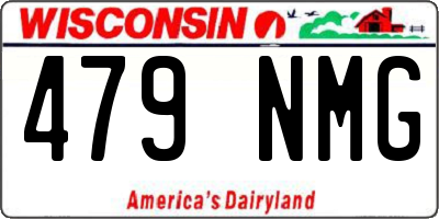 WI license plate 479NMG
