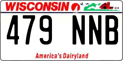WI license plate 479NNB