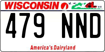 WI license plate 479NND