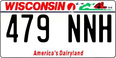 WI license plate 479NNH