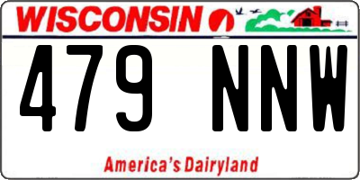 WI license plate 479NNW