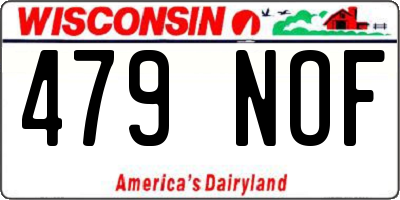 WI license plate 479NOF