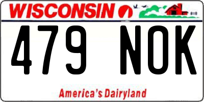 WI license plate 479NOK