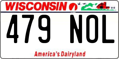 WI license plate 479NOL