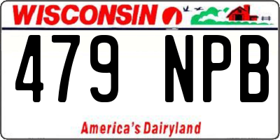 WI license plate 479NPB