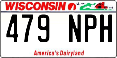 WI license plate 479NPH