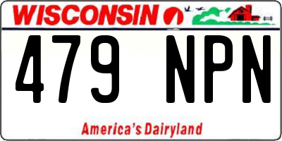 WI license plate 479NPN