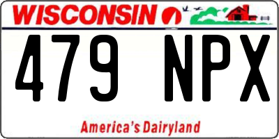 WI license plate 479NPX