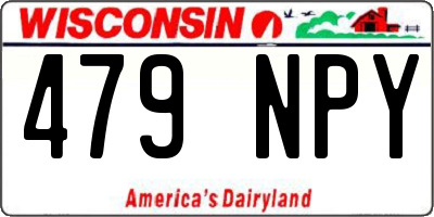 WI license plate 479NPY
