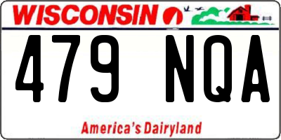 WI license plate 479NQA