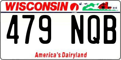 WI license plate 479NQB