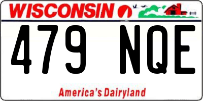 WI license plate 479NQE