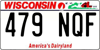 WI license plate 479NQF